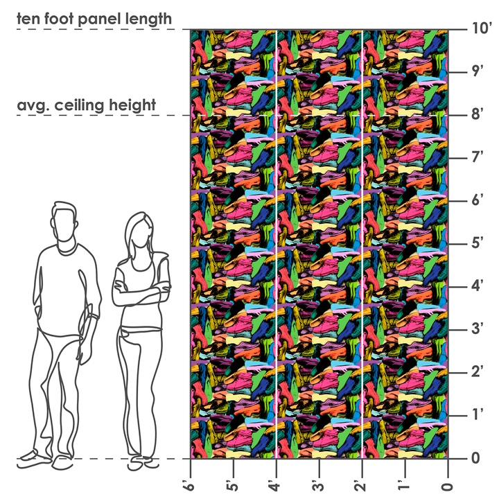 Shoe Tree - Mismatch <br> Heidelberg Project - Trendy Custom Wallpaper | Contemporary Wallpaper Designs | The Detroit Wallpaper Co.