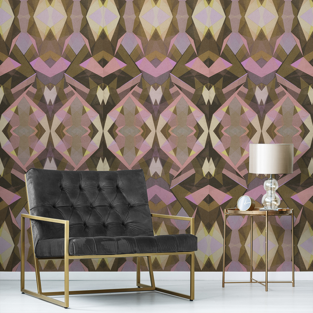 Stellate - Coral - Trendy Custom Wallpaper | Contemporary Wallpaper Designs | The Detroit Wallpaper Co.