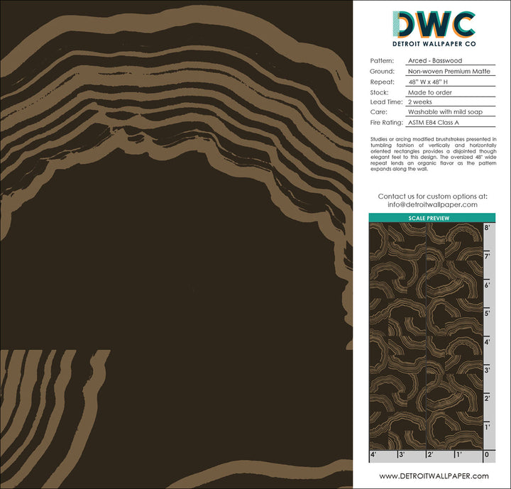 Arced - Basswood <br> Wallpaper