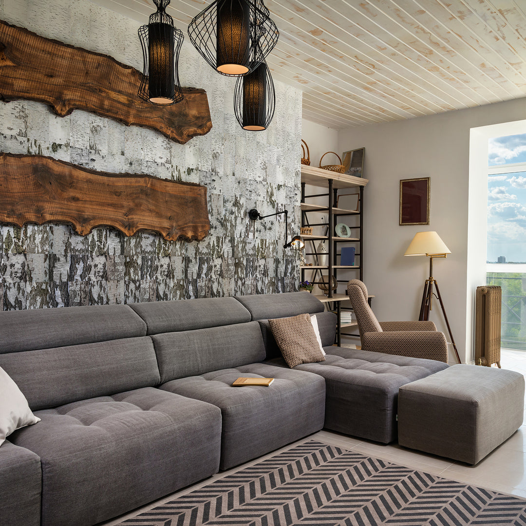 Birch Bark Ombré <br> Wallpaper Mural