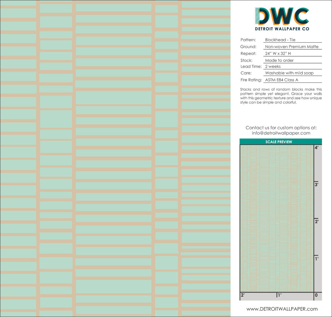 Blockhead - Tile <br> Wallpaper