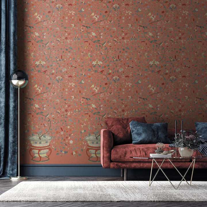 Cachepot - Soft Coral <br> Wallpaper