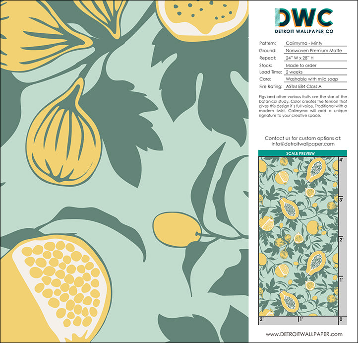 Calimyrna - Minty <br> Wallpaper