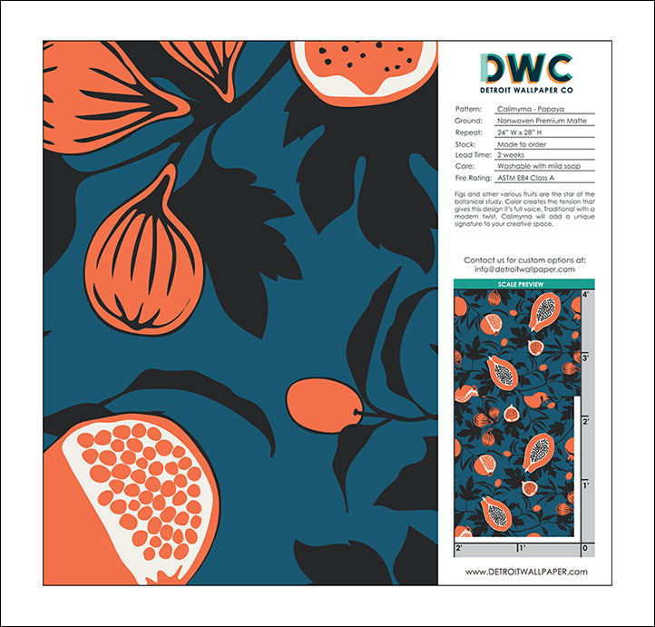 Calimyrna - Papaya <br> Wallpaper