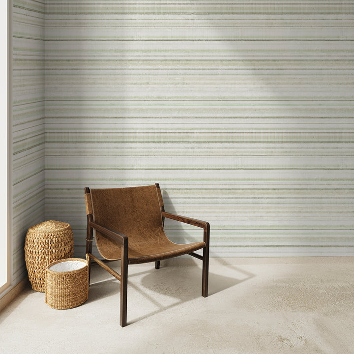 Concrete Stripe - Green <br> Wallpaper