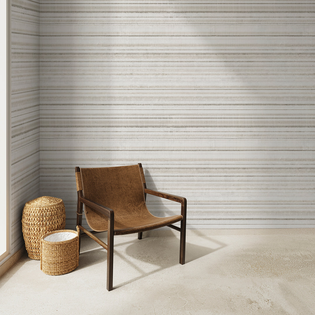 Concrete Stripe - Sediment <br> Wallpaper