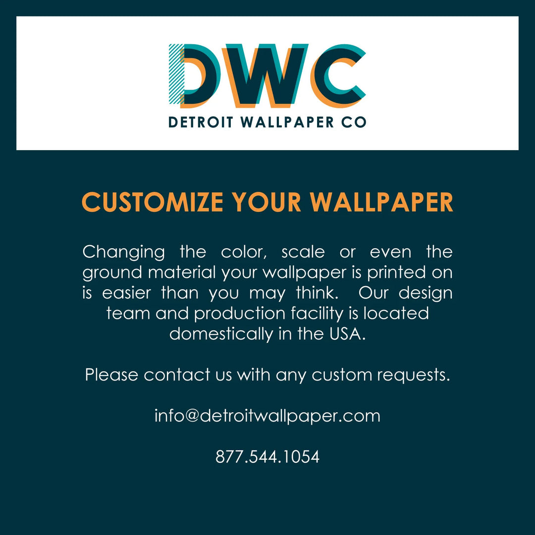 Kensington - Cerulean <br> Wallpaper - The Detroit Wallpaper Co.