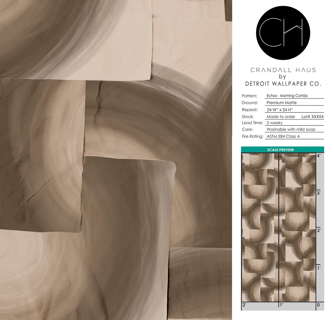 Echos - Morning Cortado <br> Wallpaper - The Detroit Wallpaper Co.