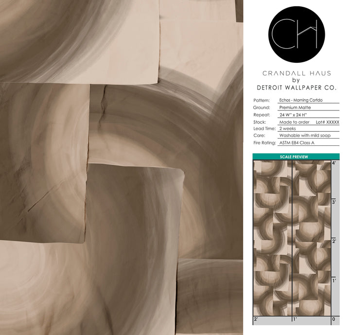 Echos - Morning Cortado <br> Wallpaper - The Detroit Wallpaper Co.
