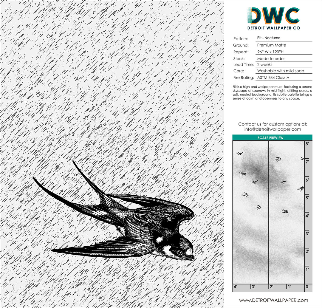 Flit - Nocturne <br> Wallpaper Mural