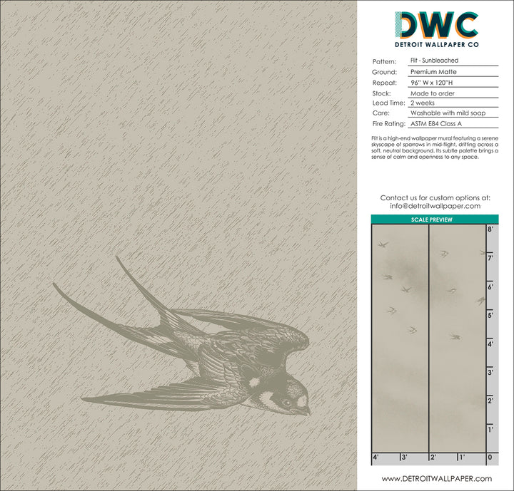 Flit - Sunbleached <br> Wallpaper Mural