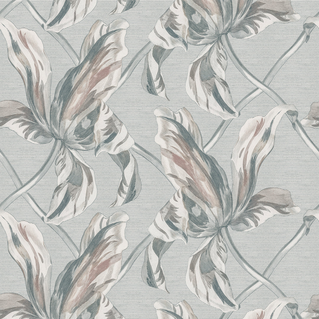 Floral Lattice - Bleached <br> Wallpaper