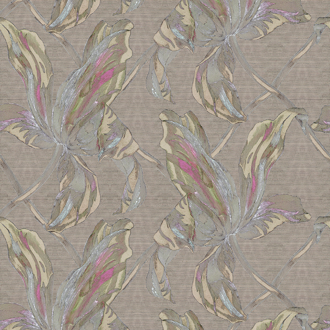 Floral Lattice - Burnt Sugar <br> Wallpaper