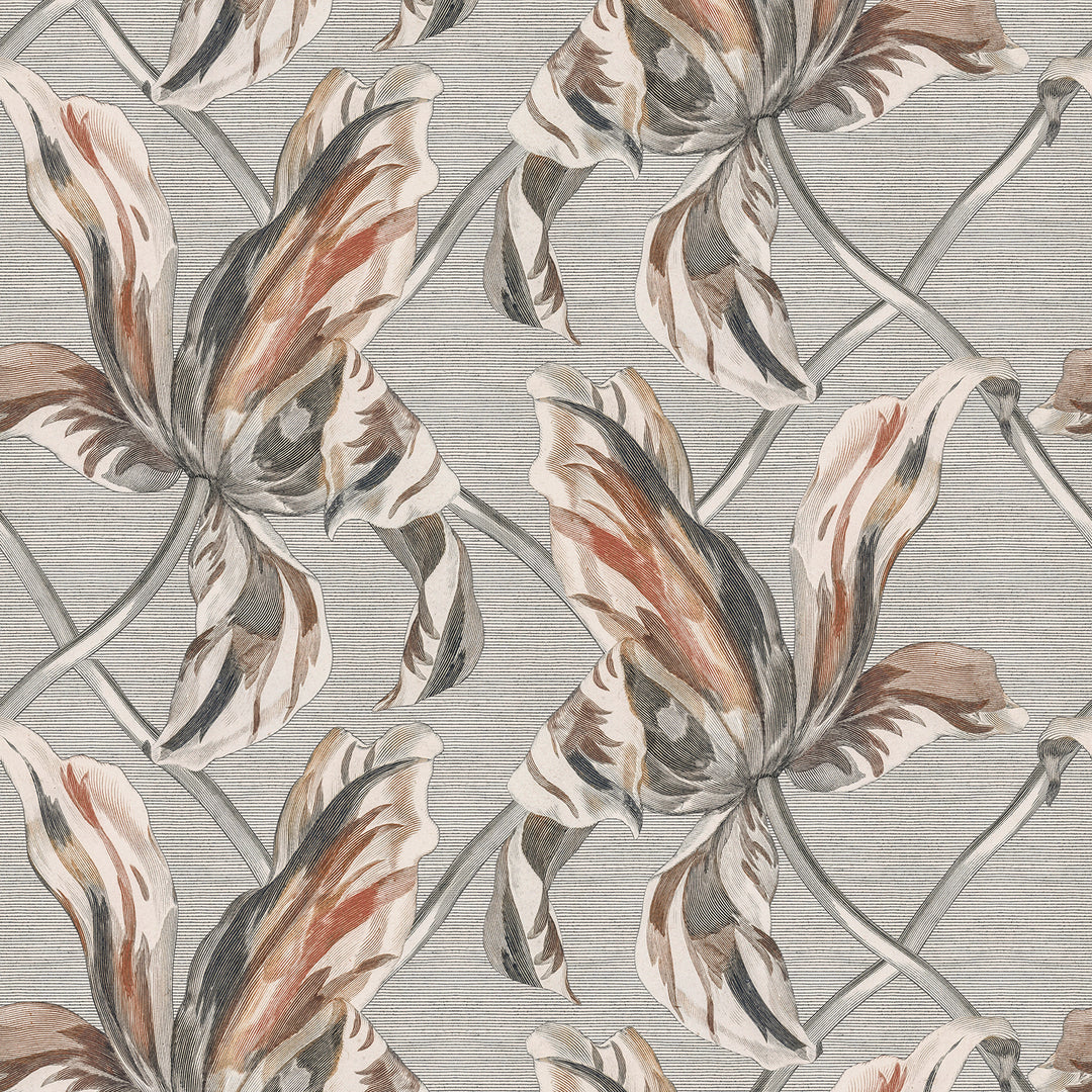 Floral Lattice - Rustic <br> Wallpaper