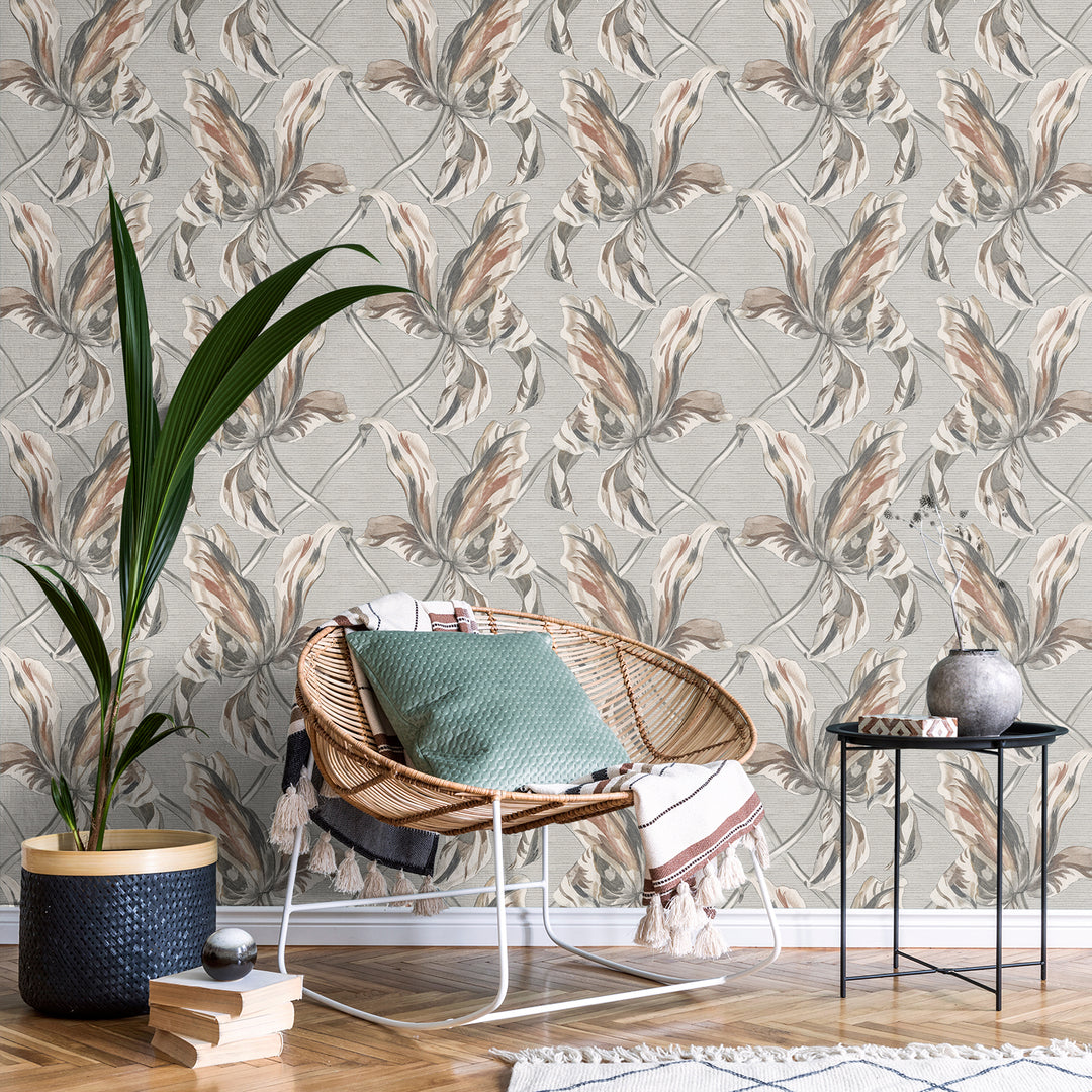 Floral Lattice - Rustic <br> Wallpaper