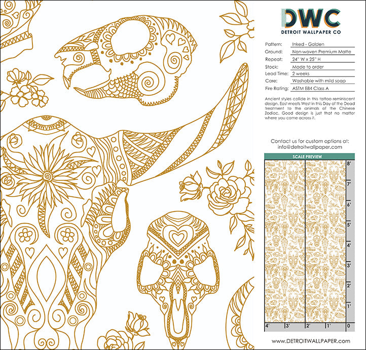 Inked - Golden <br> Wallpaper