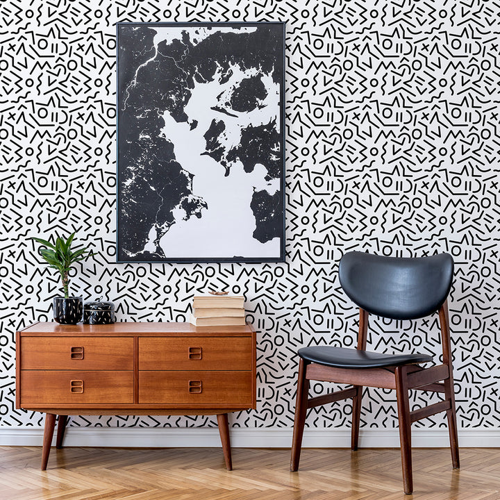 Jump - Optic <br> Wallpaper - The Detroit Wallpaper Co.
