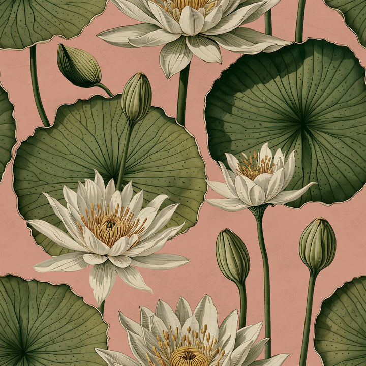 Lily Pad - Tropical Peach <br> Wallpaper