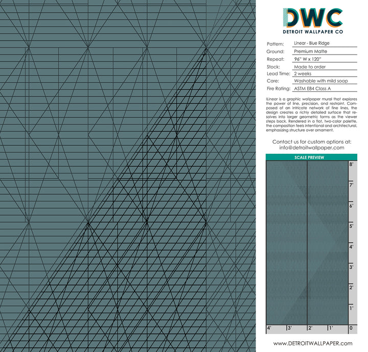 Linear - Blue Ridge <br> Wallpaper Mural