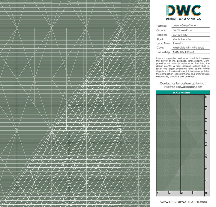 Linear - Green Stone <br> Wallpaper Mural