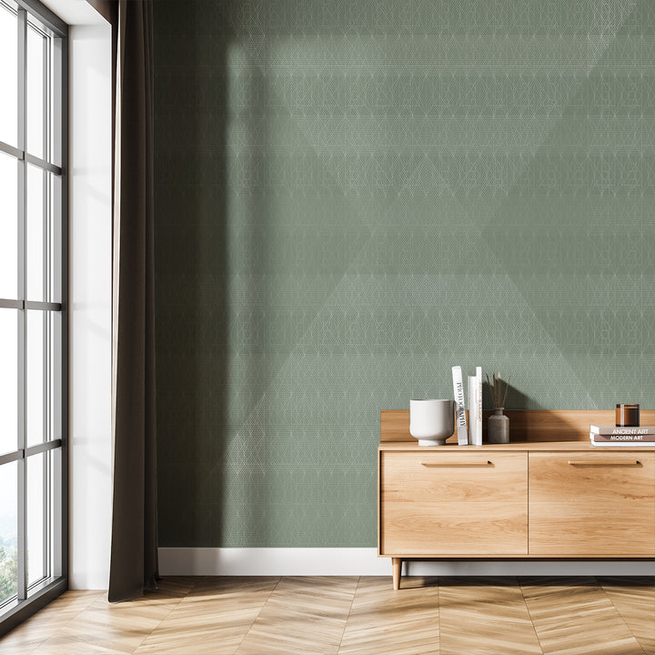 Linear - Green Stone <br> Wallpaper Mural