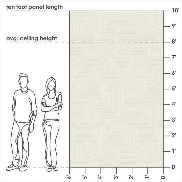 Maze - Swiss Coffee <br> Wallpaper