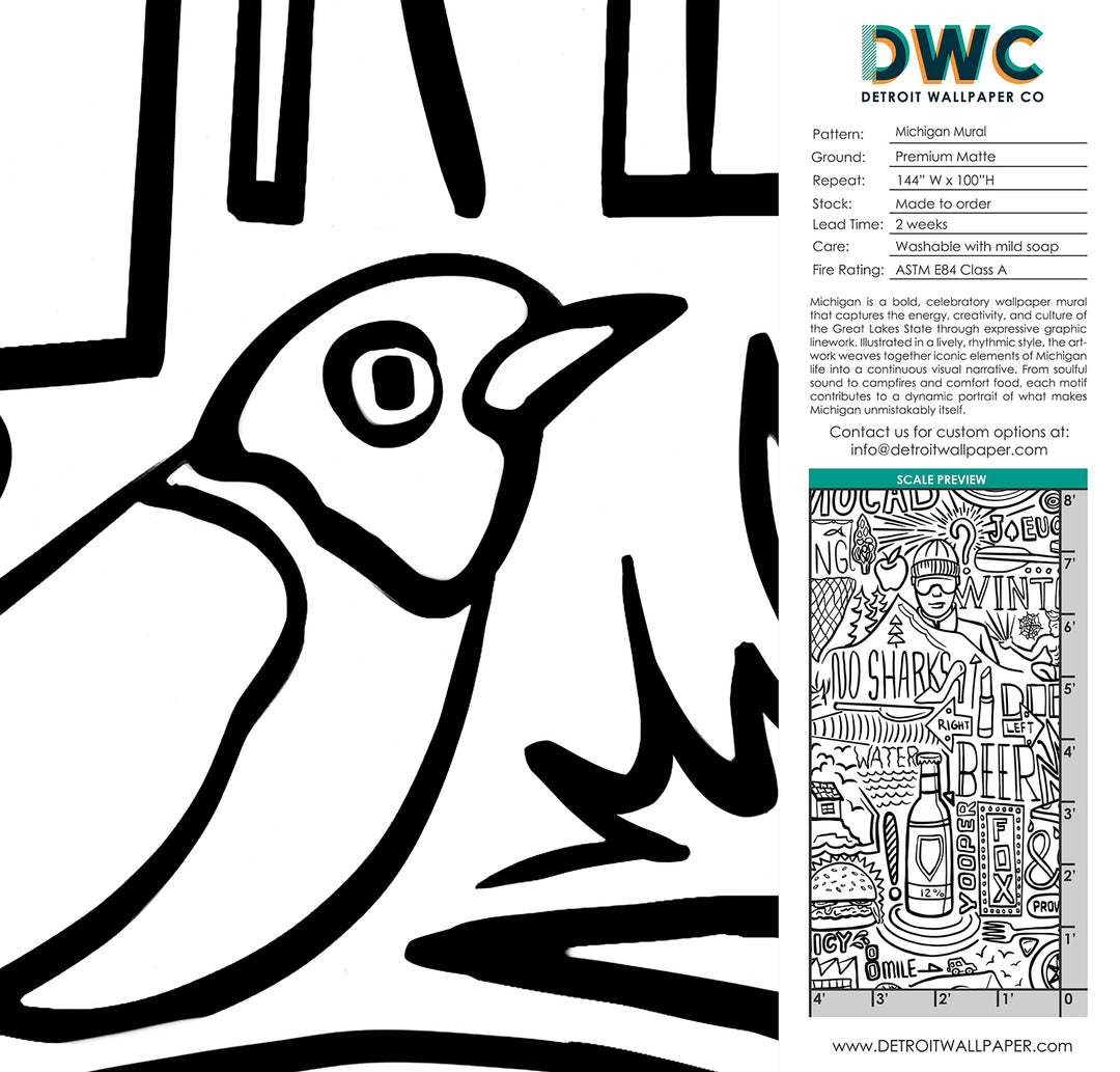 Michigan <br> Wallpaper Mural