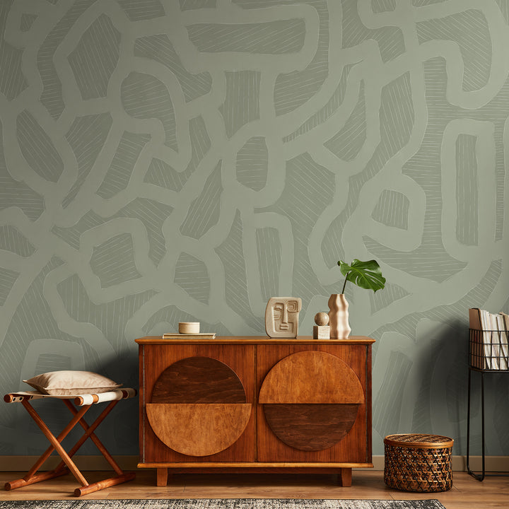 Mindful - Mossy <br> Wallpaper Mural