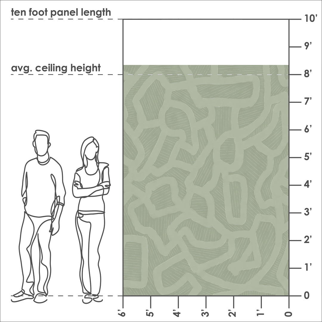 Mindful - Mossy <br> Wallpaper Mural