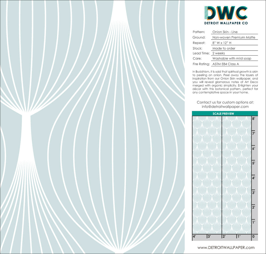 Onion Skin - Line <br> Wallpaper - The Detroit Wallpaper Co.