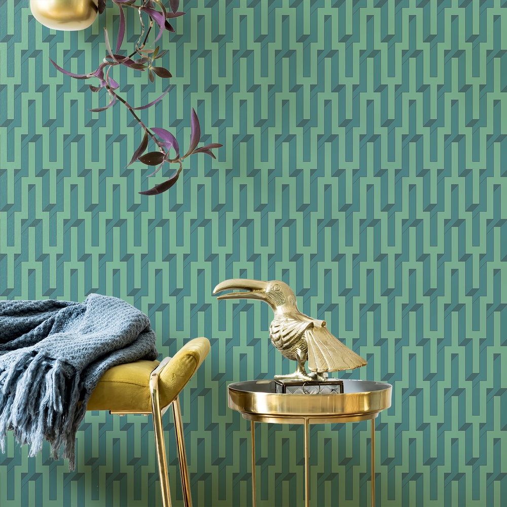 Pathfinder - Peridot <br> Wallpaper - The Detroit Wallpaper Co.