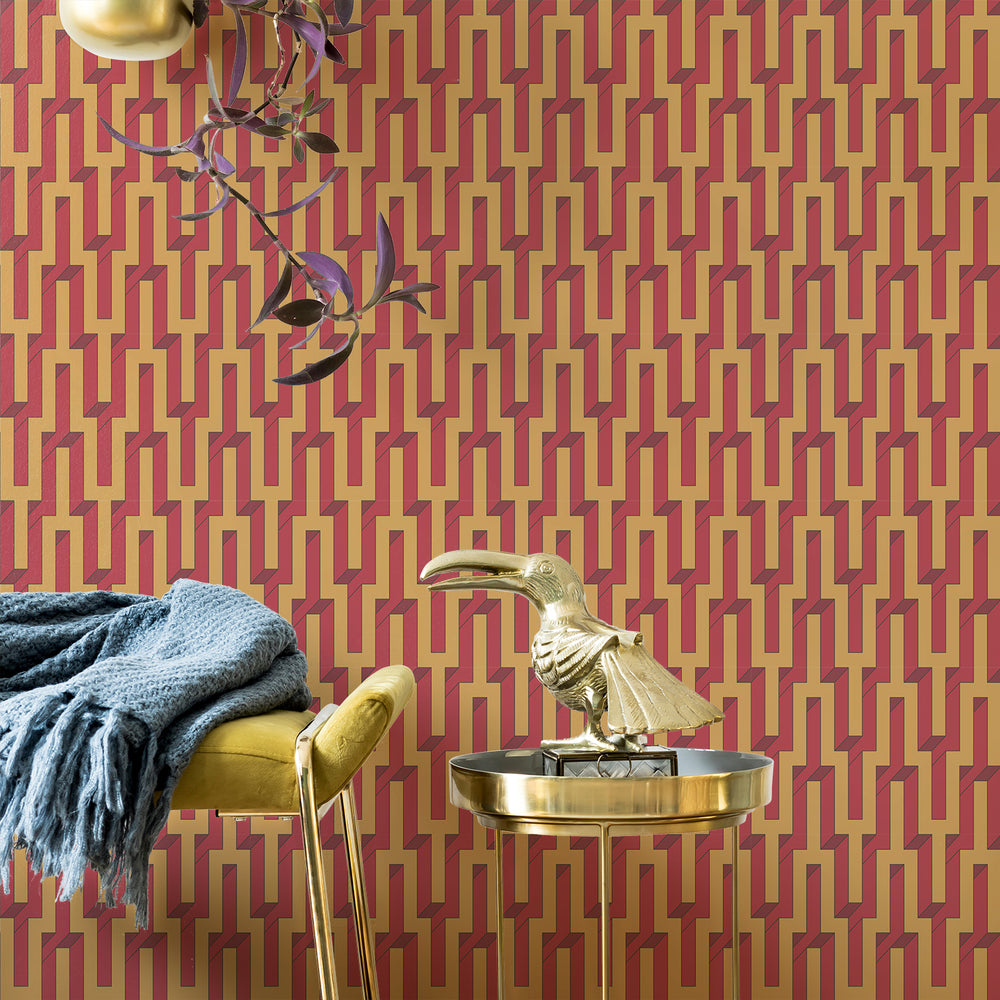 Pathfinder - Stepped <br> Wallpaper - The Detroit Wallpaper Co.