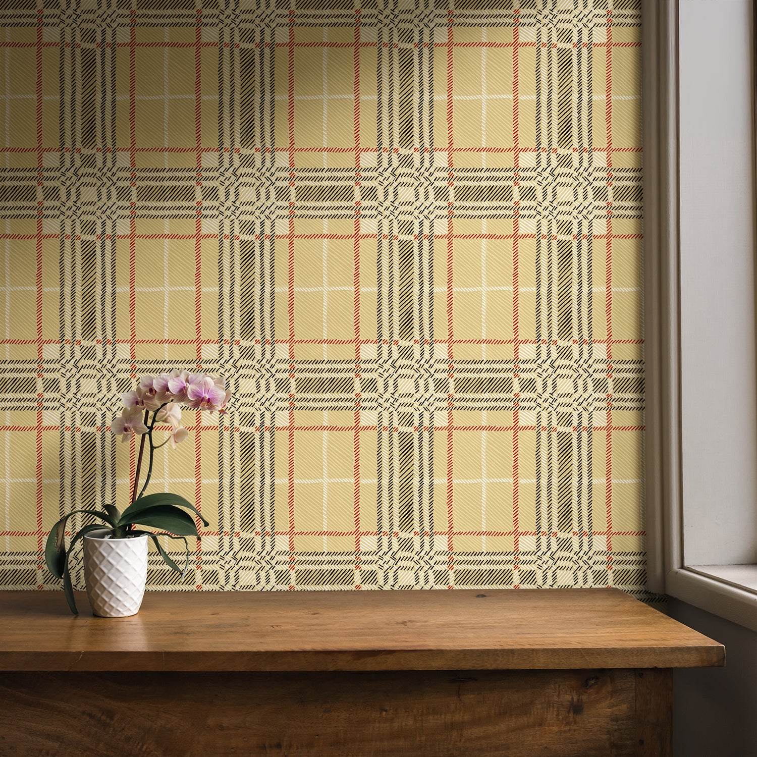 Painted Plaid - Burberry Traditional Wallpaper