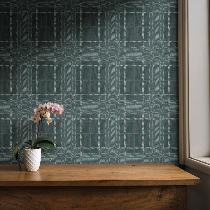 Painted Plaid - Demure <br> Wallpaper - The Detroit Wallpaper Co.