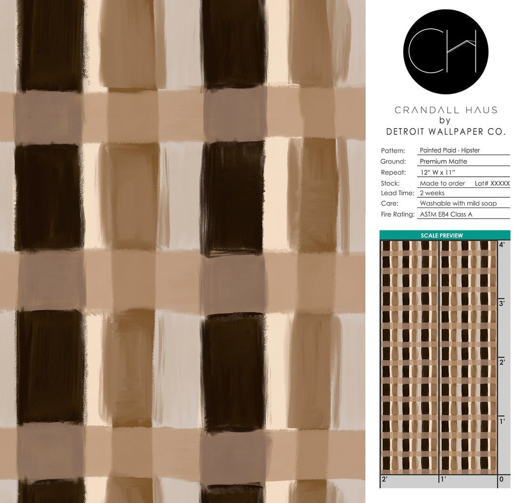 Painted Plaid - Hipster <br> Wallpaper