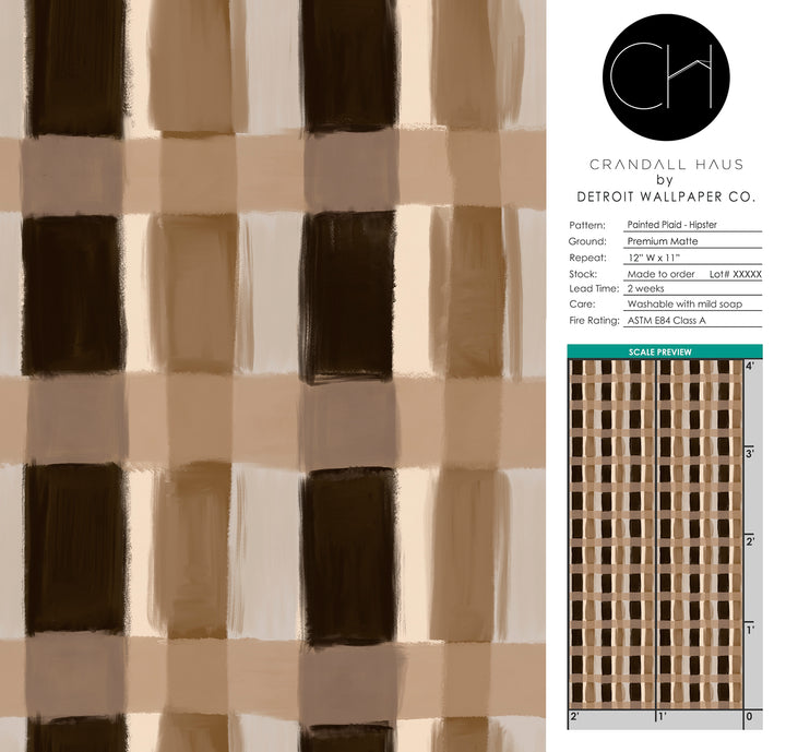 Painted Plaid - Hipster <br> Wallpaper