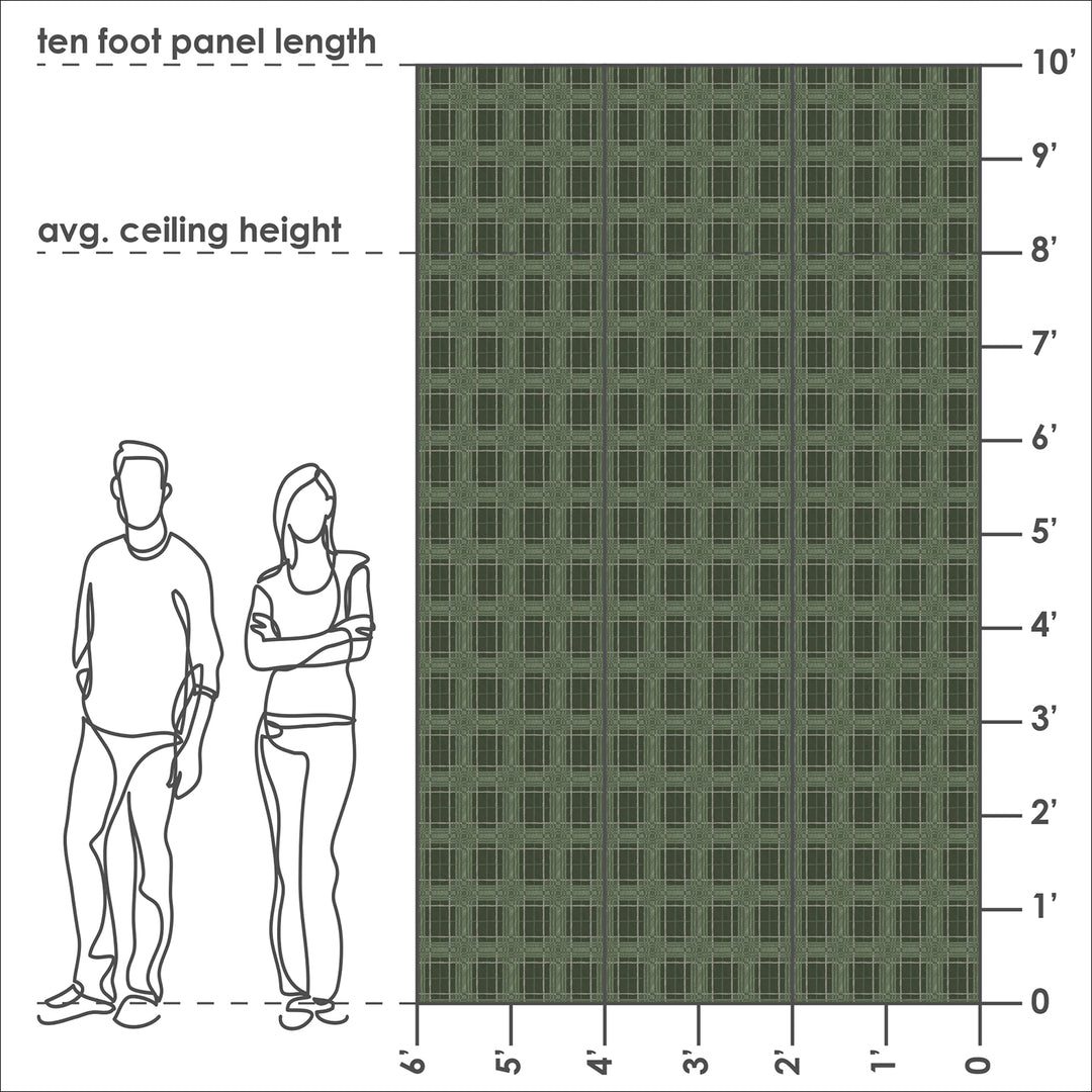 Painted Plaid - Marsh <br> Wallpaper