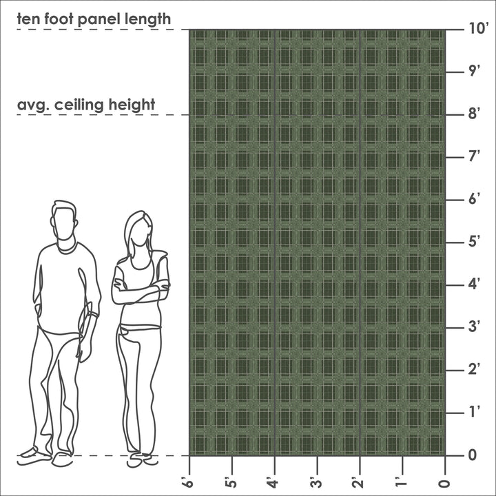 Painted Plaid - Marsh <br> Wallpaper