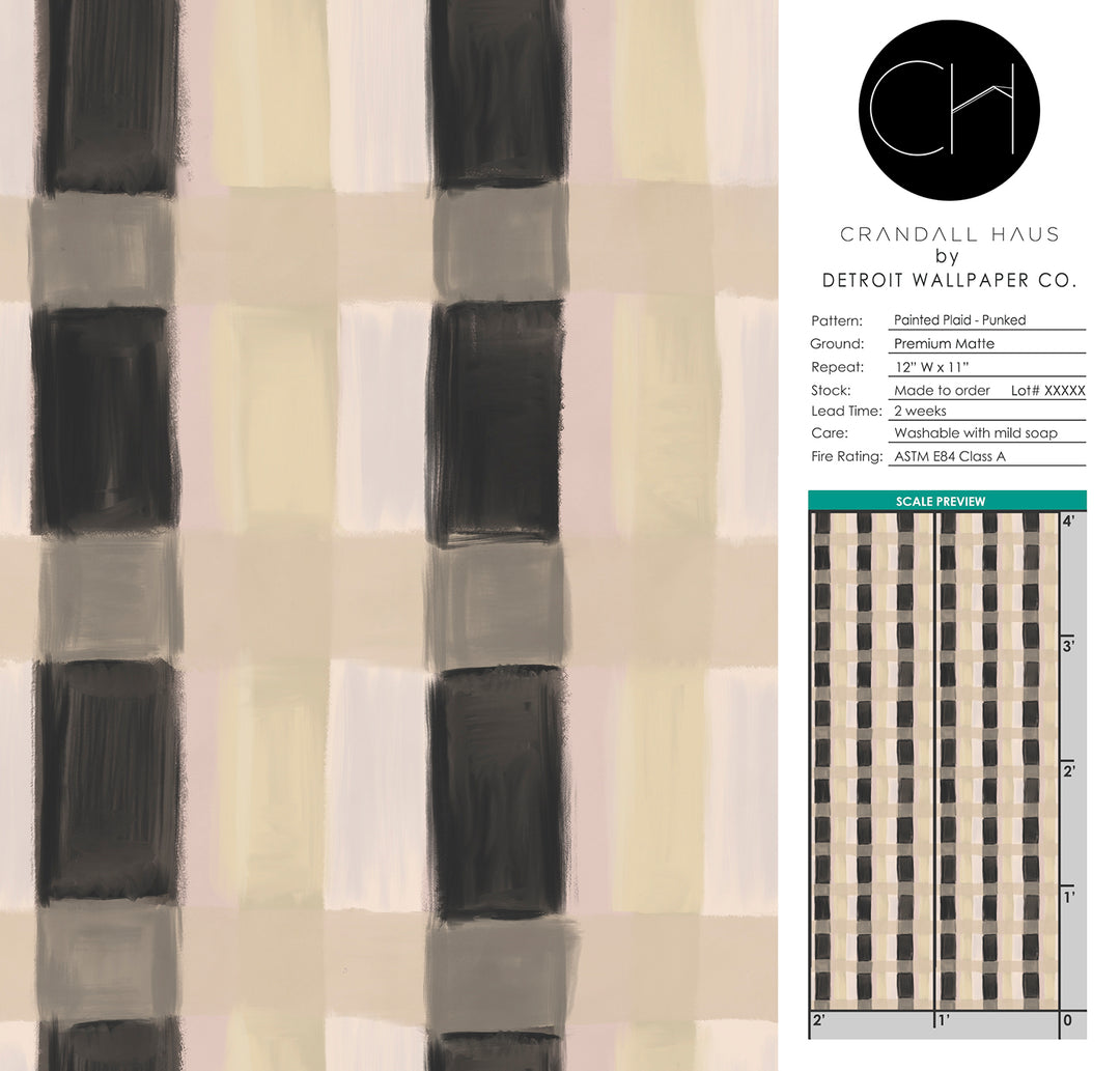 Painted Plaid -Punked <br> Wallpaper