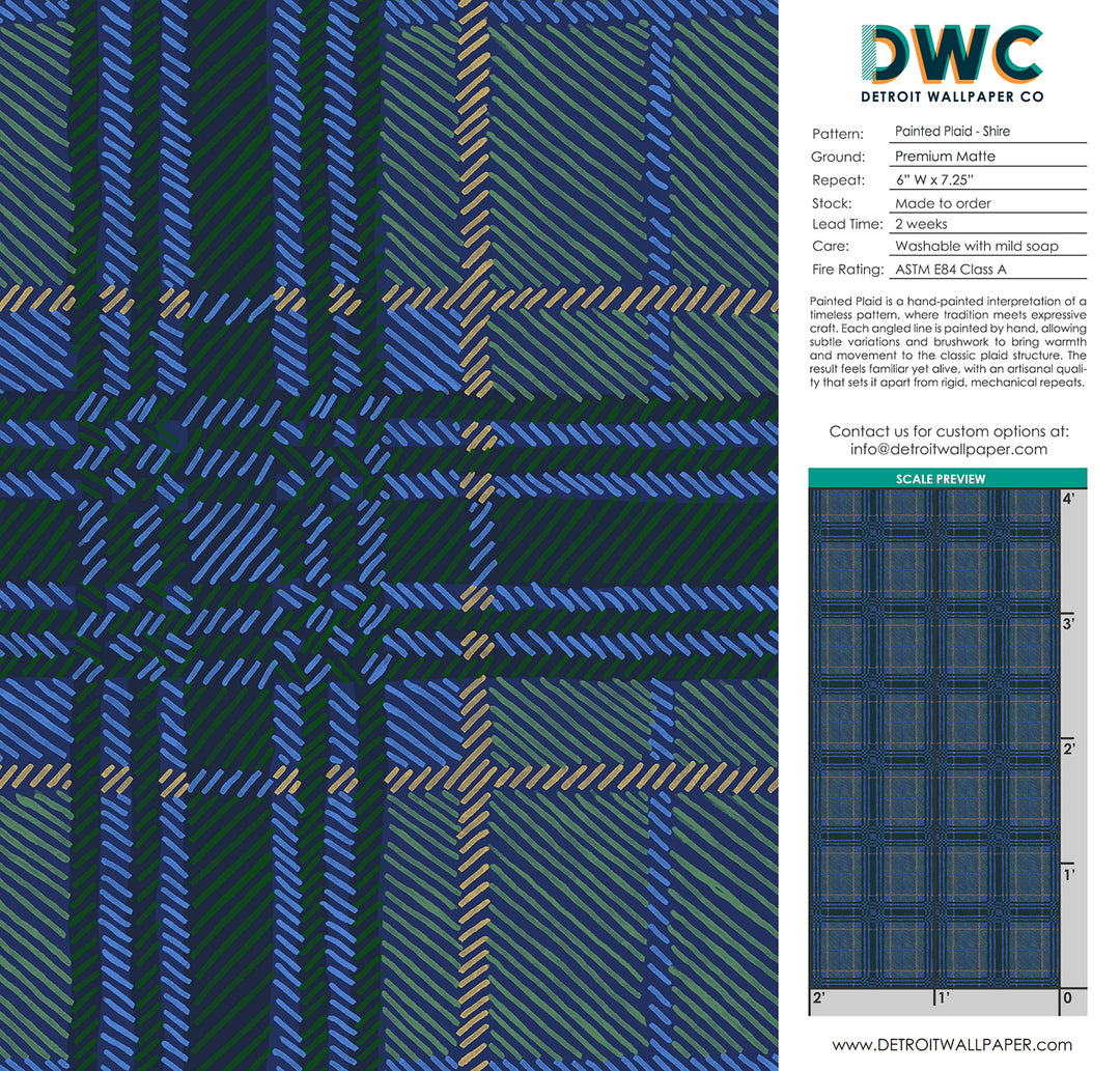 Painted Plaid - Shire <br> Wallpaper