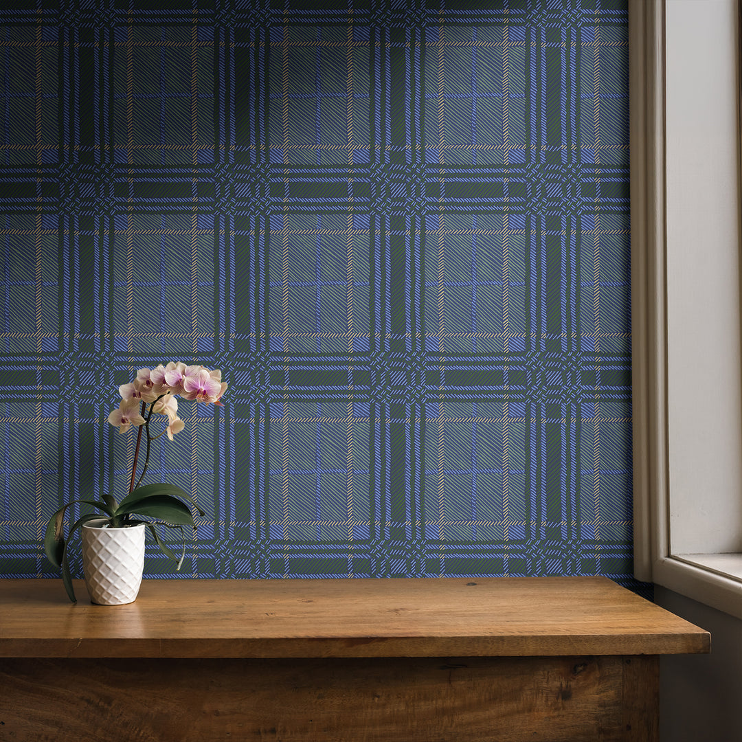 Painted Plaid - Shire <br> Wallpaper