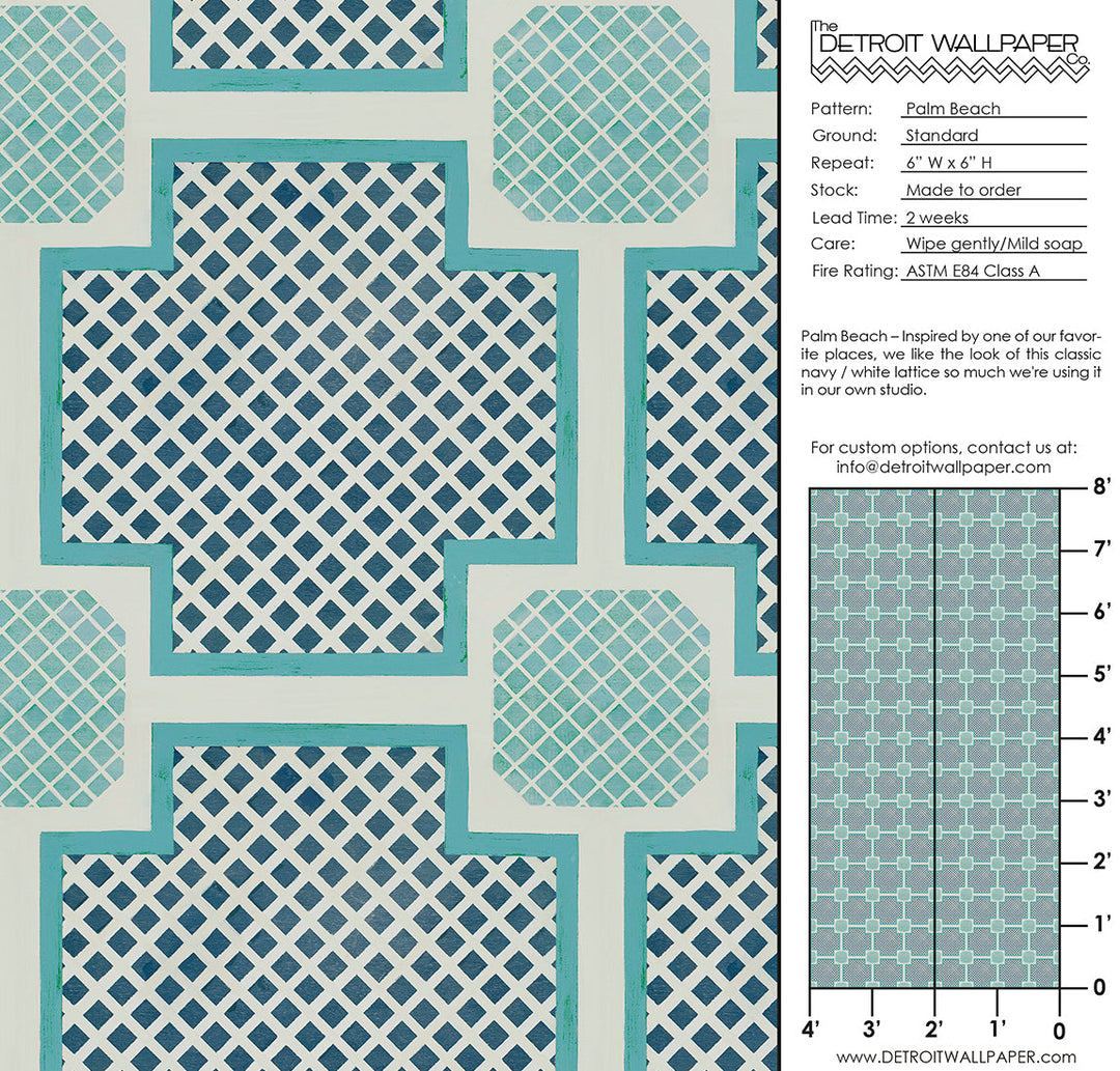 Palm Beach <br> Wallpaper - The Detroit Wallpaper Co.