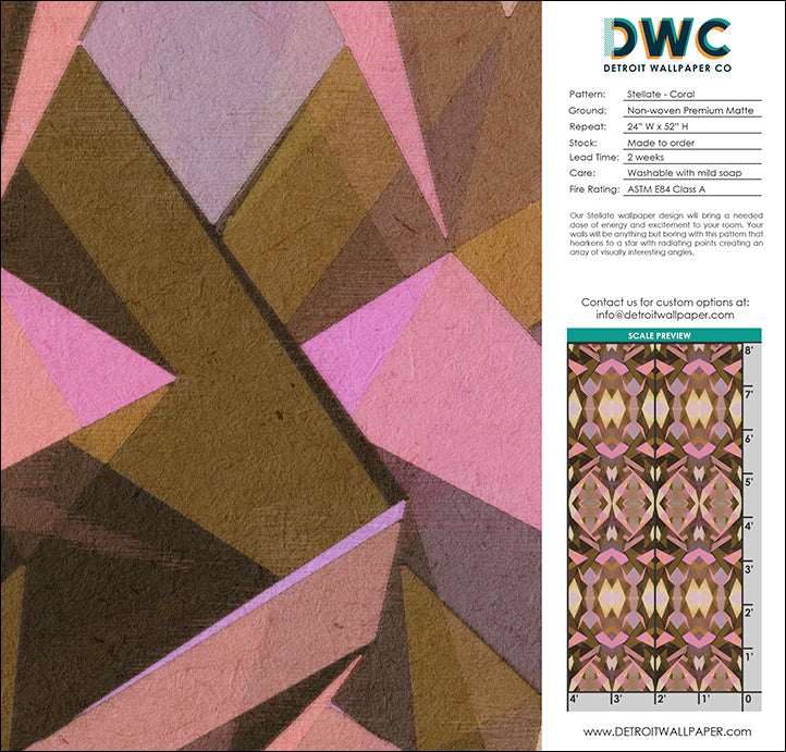 Stellate - Coral <br> Wallpaper