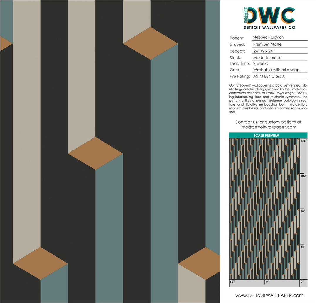 Stepped - Clayton <br> Wallpaper