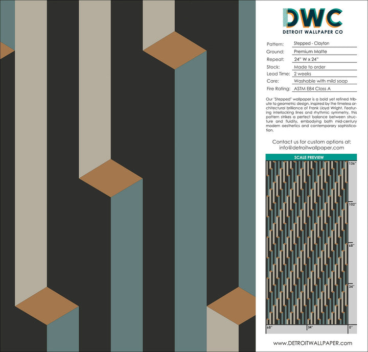 Stepped - Clayton <br> Wallpaper