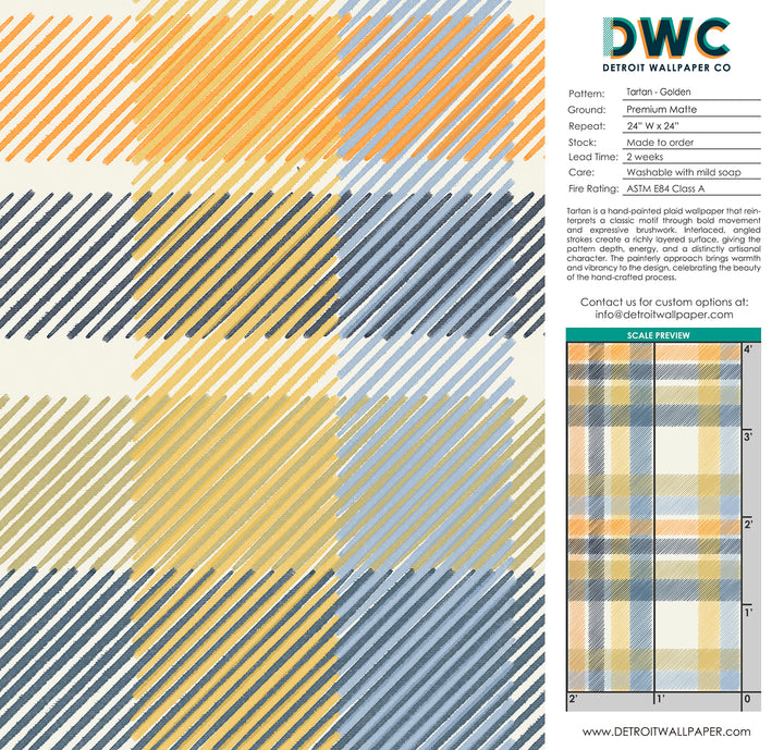 Tartan - Golden <br> Wallpaper