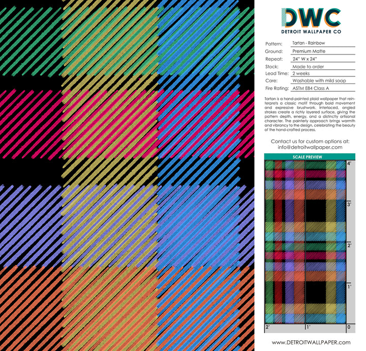 Tartan - Rainbow <br> Wallpaper