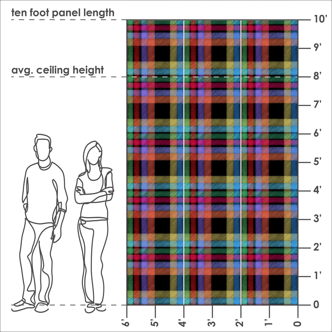 Tartan - Rainbow <br> Wallpaper