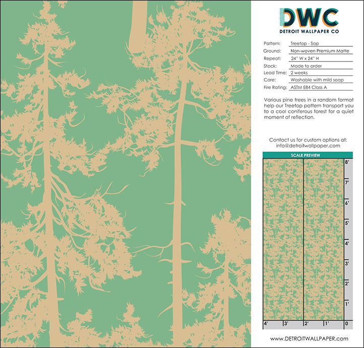 Treetop - Sap <br> Wallpaper - The Detroit Wallpaper Co.