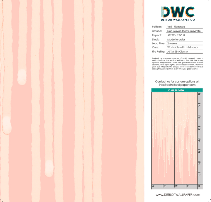 Veil - Flamingo <br> Wallpaper